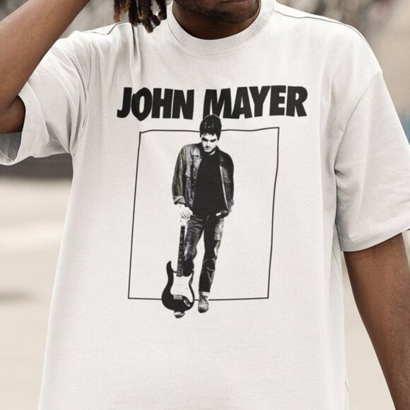 John Mayer Retro Music T-Shirt Pop Rock Graphic Band Concert Fan Gift Tee 150 - Picture 1 of 5